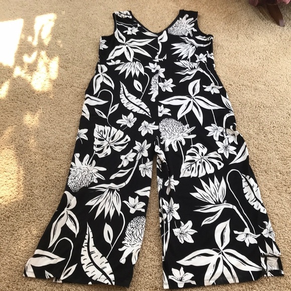 CUDDLEDUDS Size TXL printed black with white soft jumpsuit - Picture 1 of 9